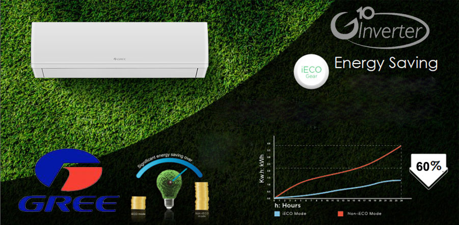 کولر گازی و اسپلیت 36000 گری اینورتر مدل آی سیو I SAVE